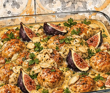 Boulettes de poulet aux figues
